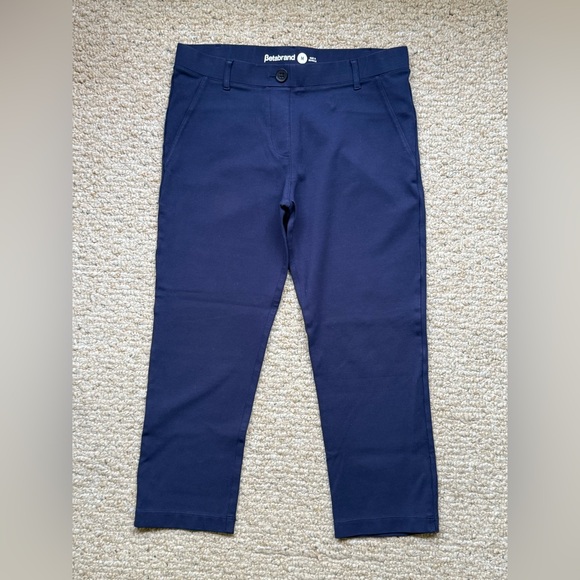 Betabrand Navy Blue Cropped Straight Yoga Pants Size Medium - Picture 1 of 16